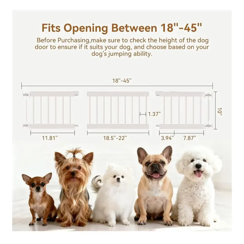 Fldofaves Adjustable Metal Dog Gate 18-45